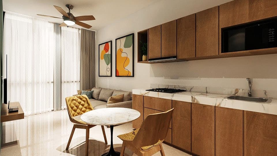 Departamento en Venta de 1 Recámara en Chuburná, Mérida | Entrega Noviembre 2026